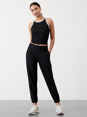 Athleta Navy Blue Women's Brooklyn Joggers with Tapered Cuff